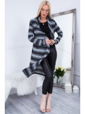 Cardigan cu dungi gri MP16152 - Magazin online - Boutique